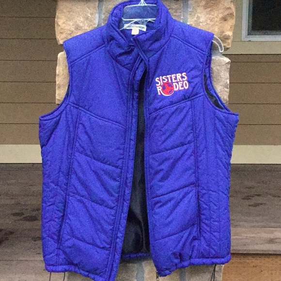 Port Authority Jackets & Blazers - Sister rodeo puffer vest embroidery horse barrel racing breakaway cowgirl riding